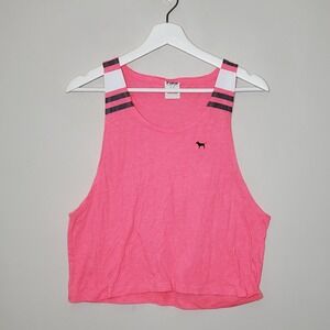 VS PINK | Cropped Hot Pink Tank | S